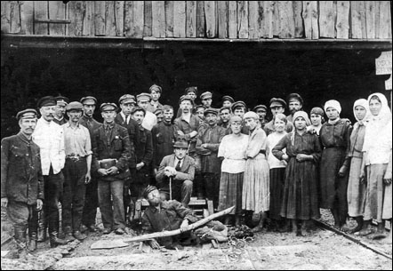 Workers of Kivertsy wood processing enterprise, post-war times